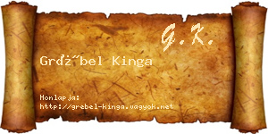 Grébel Kinga névjegykártya